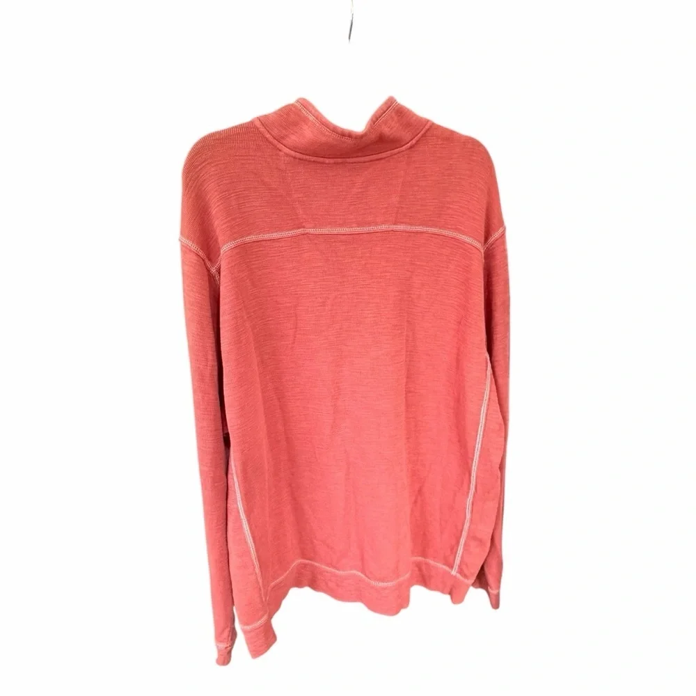 Tommy Tobago Bay 1/4 Zip Pullover Sweater Size 2XL TTG Coral